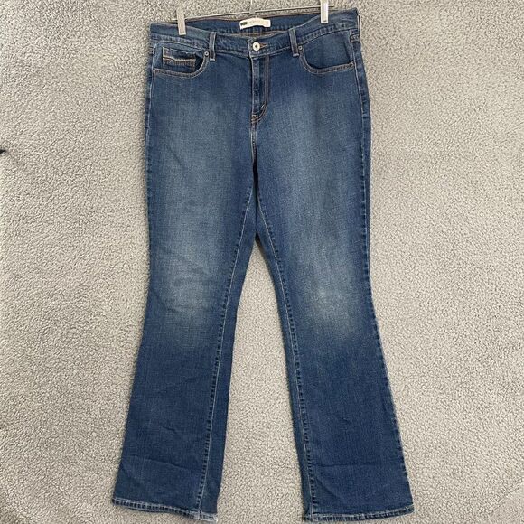 Levi's 515 Jeans Women 16 Blue Dark Wash Casual Bootcut‎ Denim - Picture 1 of 10